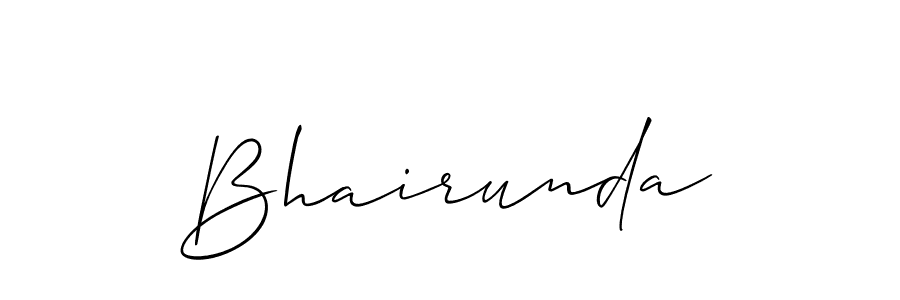 Design your own signature with our free online signature maker. With this signature software, you can create a handwritten (Allison_Script) signature for name Bhairunda. Bhairunda signature style 2 images and pictures png