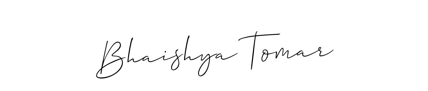 Use a signature maker to create a handwritten signature online. With this signature software, you can design (Allison_Script) your own signature for name Bhaishya Tomar. Bhaishya Tomar signature style 2 images and pictures png