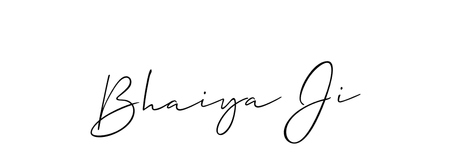 Allison_Script is a professional signature style that is perfect for those who want to add a touch of class to their signature. It is also a great choice for those who want to make their signature more unique. Get Bhaiya Ji name to fancy signature for free. Bhaiya Ji signature style 2 images and pictures png