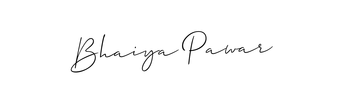 Bhaiya Pawar stylish signature style. Best Handwritten Sign (Allison_Script) for my name. Handwritten Signature Collection Ideas for my name Bhaiya Pawar. Bhaiya Pawar signature style 2 images and pictures png