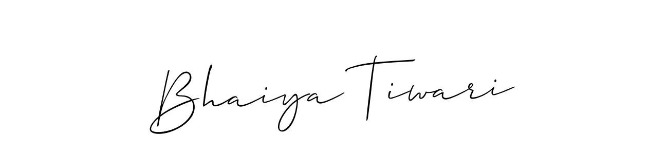 Bhaiya Tiwari stylish signature style. Best Handwritten Sign (Allison_Script) for my name. Handwritten Signature Collection Ideas for my name Bhaiya Tiwari. Bhaiya Tiwari signature style 2 images and pictures png