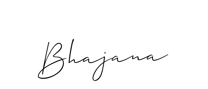 Use a signature maker to create a handwritten signature online. With this signature software, you can design (Allison_Script) your own signature for name Bhajana. Bhajana signature style 2 images and pictures png