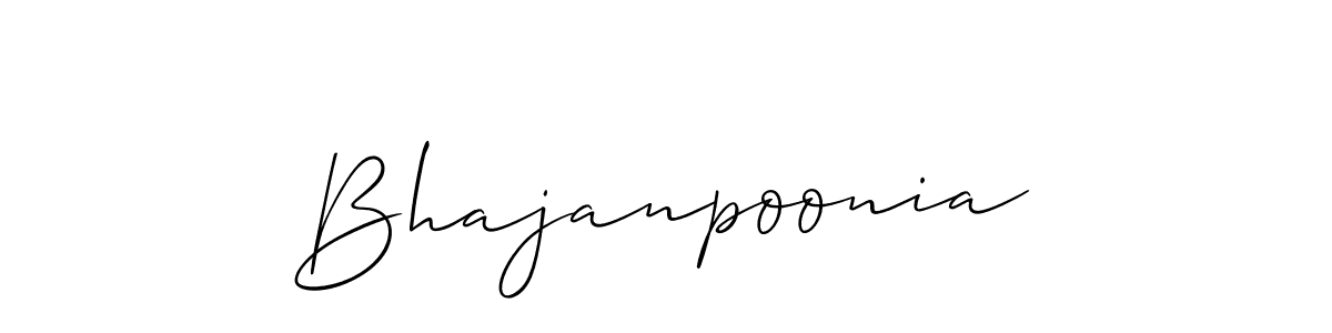 if you are searching for the best signature style for your name Bhajanpoonia. so please give up your signature search. here we have designed multiple signature styles  using Allison_Script. Bhajanpoonia signature style 2 images and pictures png