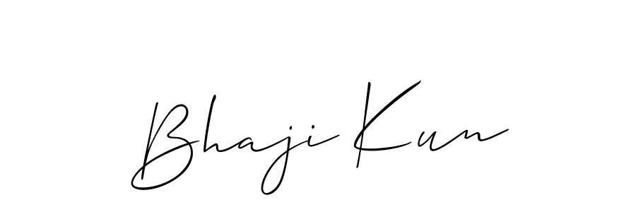 Check out images of Autograph of Bhaji Kun name. Actor Bhaji Kun Signature Style. Allison_Script is a professional sign style online. Bhaji Kun signature style 2 images and pictures png