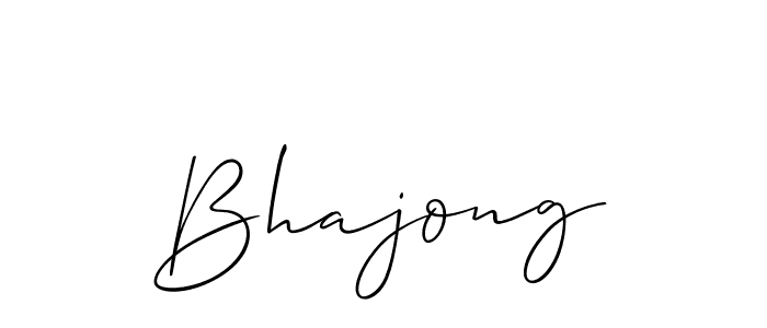 Create a beautiful signature design for name Bhajong. With this signature (Allison_Script) fonts, you can make a handwritten signature for free. Bhajong signature style 2 images and pictures png