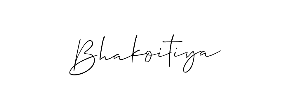 if you are searching for the best signature style for your name Bhakoitiya. so please give up your signature search. here we have designed multiple signature styles  using Allison_Script. Bhakoitiya signature style 2 images and pictures png