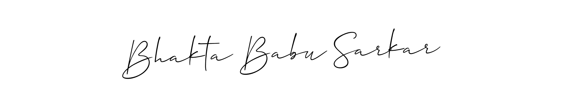 You should practise on your own different ways (Allison_Script) to write your name (Bhakta Babu Sarkar) in signature. don't let someone else do it for you. Bhakta Babu Sarkar signature style 2 images and pictures png