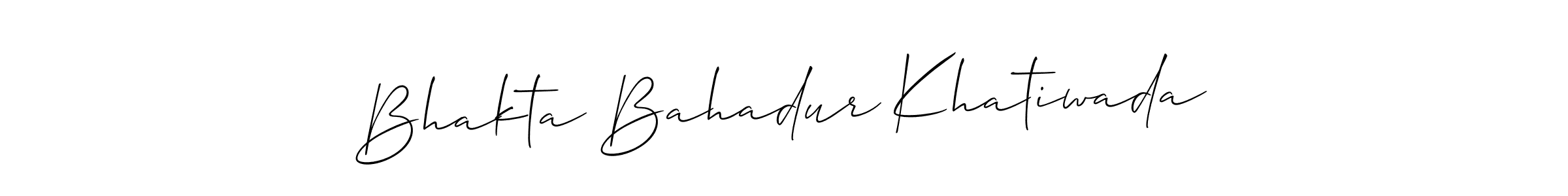 How to make Bhakta Bahadur Khatiwada signature? Allison_Script is a professional autograph style. Create handwritten signature for Bhakta Bahadur Khatiwada name. Bhakta Bahadur Khatiwada signature style 2 images and pictures png