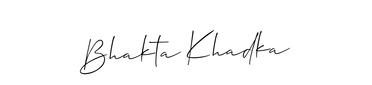 Bhakta Khadka stylish signature style. Best Handwritten Sign (Allison_Script) for my name. Handwritten Signature Collection Ideas for my name Bhakta Khadka. Bhakta Khadka signature style 2 images and pictures png