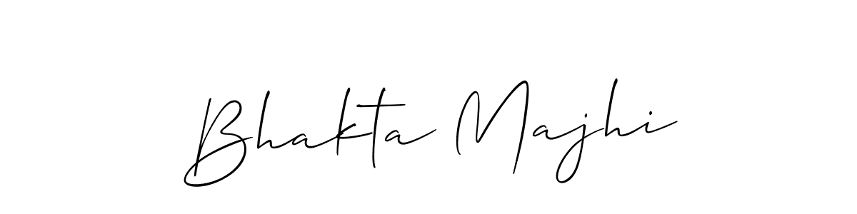 Also You can easily find your signature by using the search form. We will create Bhakta Majhi name handwritten signature images for you free of cost using Allison_Script sign style. Bhakta Majhi signature style 2 images and pictures png