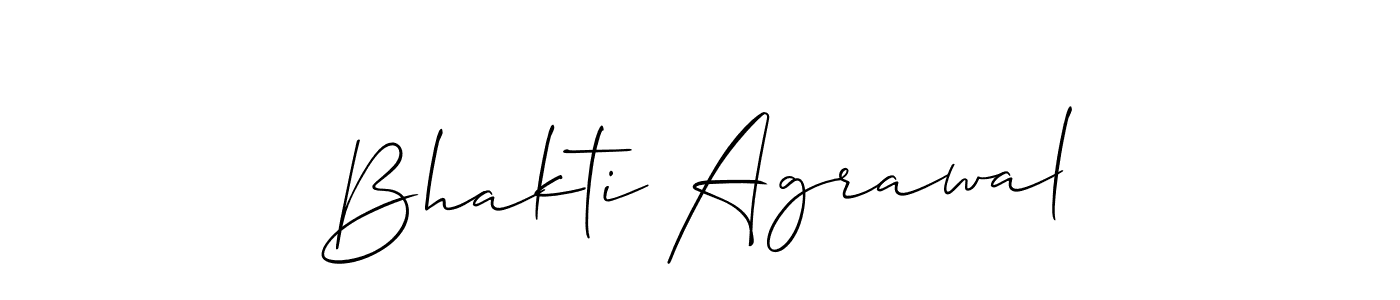 Allison_Script is a professional signature style that is perfect for those who want to add a touch of class to their signature. It is also a great choice for those who want to make their signature more unique. Get Bhakti Agrawal name to fancy signature for free. Bhakti Agrawal signature style 2 images and pictures png