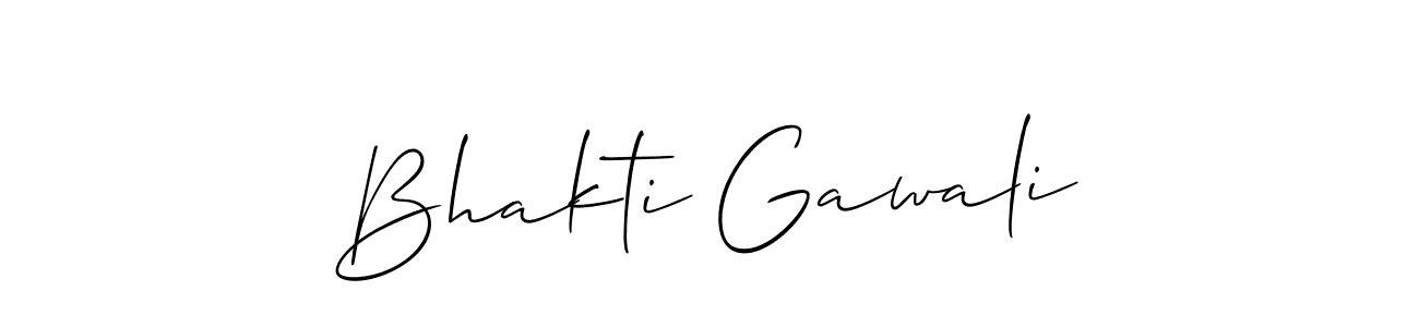 The best way (Allison_Script) to make a short signature is to pick only two or three words in your name. The name Bhakti Gawali include a total of six letters. For converting this name. Bhakti Gawali signature style 2 images and pictures png