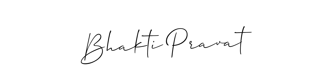 Allison_Script is a professional signature style that is perfect for those who want to add a touch of class to their signature. It is also a great choice for those who want to make their signature more unique. Get Bhakti Pravat name to fancy signature for free. Bhakti Pravat signature style 2 images and pictures png