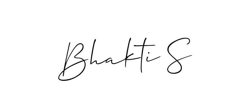 How to make Bhakti S signature? Allison_Script is a professional autograph style. Create handwritten signature for Bhakti S name. Bhakti S signature style 2 images and pictures png
