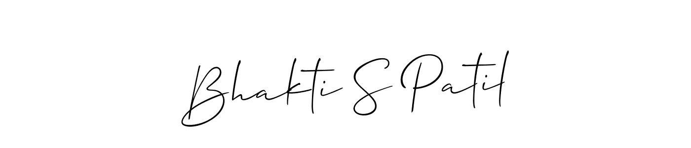 Similarly Allison_Script is the best handwritten signature design. Signature creator online .You can use it as an online autograph creator for name Bhakti S Patil. Bhakti S Patil signature style 2 images and pictures png