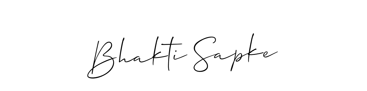 Use a signature maker to create a handwritten signature online. With this signature software, you can design (Allison_Script) your own signature for name Bhakti Sapke. Bhakti Sapke signature style 2 images and pictures png