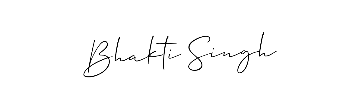 Use a signature maker to create a handwritten signature online. With this signature software, you can design (Allison_Script) your own signature for name Bhakti Singh. Bhakti Singh signature style 2 images and pictures png