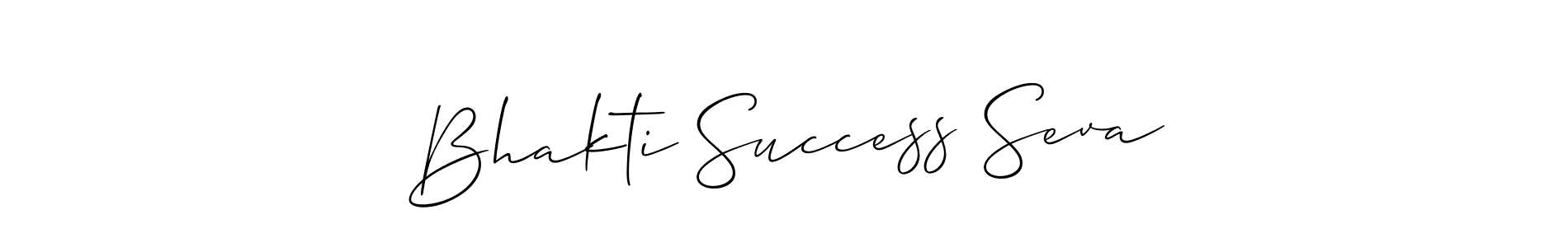 Similarly Allison_Script is the best handwritten signature design. Signature creator online .You can use it as an online autograph creator for name Bhakti Success Seva. Bhakti Success Seva signature style 2 images and pictures png