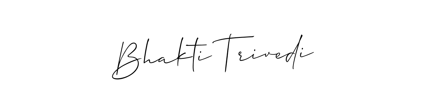 Also You can easily find your signature by using the search form. We will create Bhakti Trivedi name handwritten signature images for you free of cost using Allison_Script sign style. Bhakti Trivedi signature style 2 images and pictures png