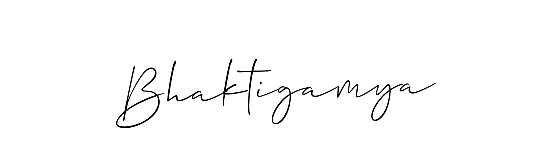 Allison_Script is a professional signature style that is perfect for those who want to add a touch of class to their signature. It is also a great choice for those who want to make their signature more unique. Get Bhaktigamya name to fancy signature for free. Bhaktigamya signature style 2 images and pictures png