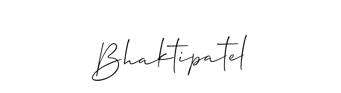 How to make Bhaktipatel name signature. Use Allison_Script style for creating short signs online. This is the latest handwritten sign. Bhaktipatel signature style 2 images and pictures png