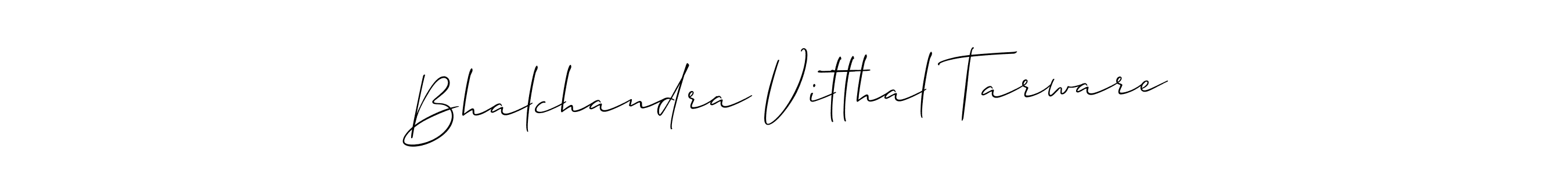The best way (Allison_Script) to make a short signature is to pick only two or three words in your name. The name Bhalchandra Vitthal Tarware include a total of six letters. For converting this name. Bhalchandra Vitthal Tarware signature style 2 images and pictures png