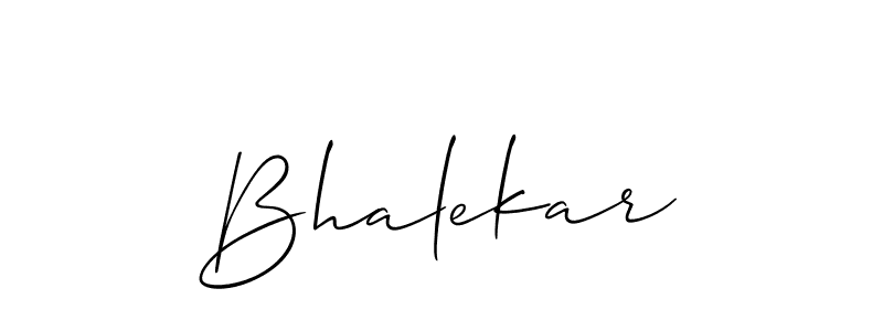 How to make Bhalekar signature? Allison_Script is a professional autograph style. Create handwritten signature for Bhalekar name. Bhalekar signature style 2 images and pictures png