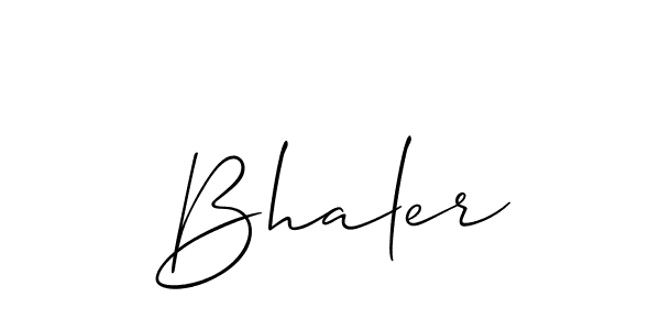 Design your own signature with our free online signature maker. With this signature software, you can create a handwritten (Allison_Script) signature for name Bhaler. Bhaler signature style 2 images and pictures png