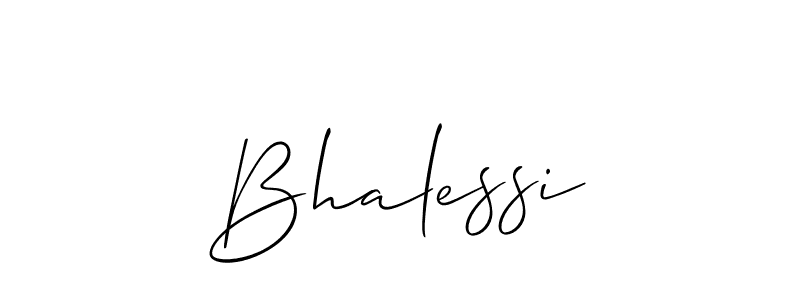 Use a signature maker to create a handwritten signature online. With this signature software, you can design (Allison_Script) your own signature for name Bhalessi. Bhalessi signature style 2 images and pictures png