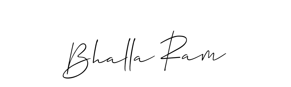 Use a signature maker to create a handwritten signature online. With this signature software, you can design (Allison_Script) your own signature for name Bhalla Ram. Bhalla Ram signature style 2 images and pictures png