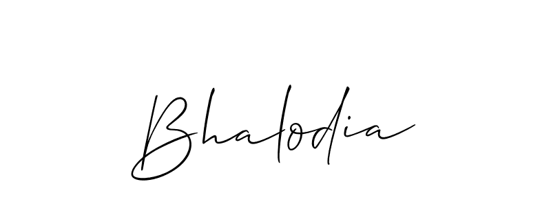 if you are searching for the best signature style for your name Bhalodia. so please give up your signature search. here we have designed multiple signature styles  using Allison_Script. Bhalodia signature style 2 images and pictures png