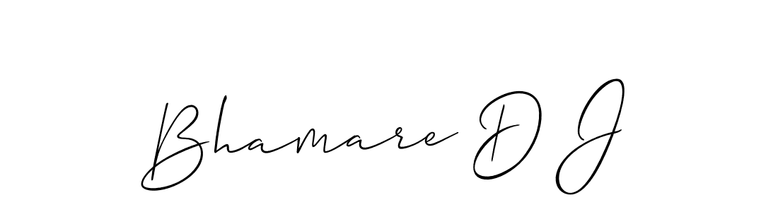 How to make Bhamare D J name signature. Use Allison_Script style for creating short signs online. This is the latest handwritten sign. Bhamare D J signature style 2 images and pictures png