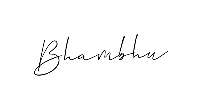 if you are searching for the best signature style for your name Bhambhu. so please give up your signature search. here we have designed multiple signature styles  using Allison_Script. Bhambhu signature style 2 images and pictures png