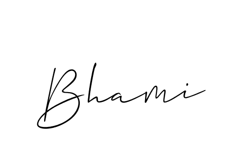 Bhami stylish signature style. Best Handwritten Sign (Allison_Script) for my name. Handwritten Signature Collection Ideas for my name Bhami. Bhami signature style 2 images and pictures png