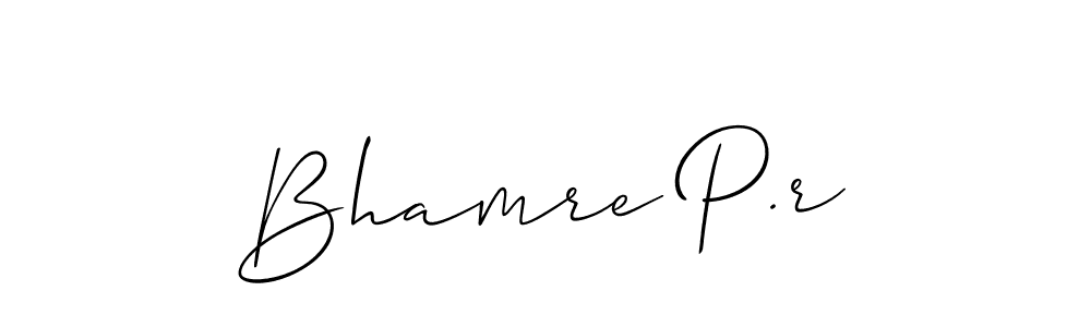 How to Draw Bhamre P.r signature style? Allison_Script is a latest design signature styles for name Bhamre P.r. Bhamre P.r signature style 2 images and pictures png