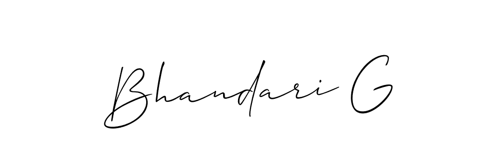 Create a beautiful signature design for name Bhandari G. With this signature (Allison_Script) fonts, you can make a handwritten signature for free. Bhandari G signature style 2 images and pictures png