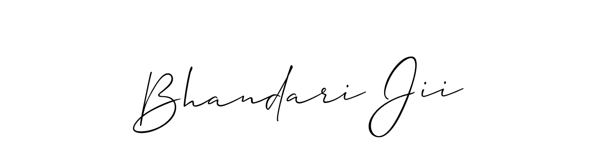 The best way (Allison_Script) to make a short signature is to pick only two or three words in your name. The name Bhandari Jii include a total of six letters. For converting this name. Bhandari Jii signature style 2 images and pictures png