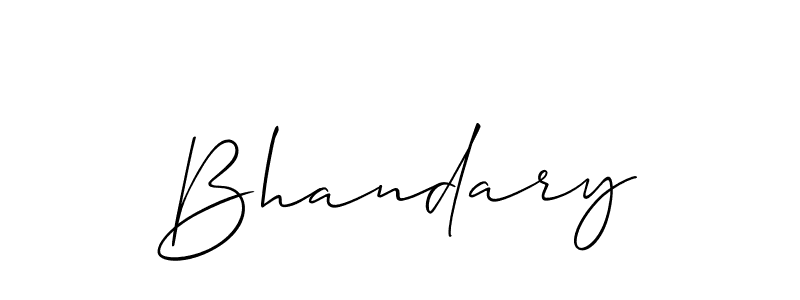 You should practise on your own different ways (Allison_Script) to write your name (Bhandary) in signature. don't let someone else do it for you. Bhandary signature style 2 images and pictures png