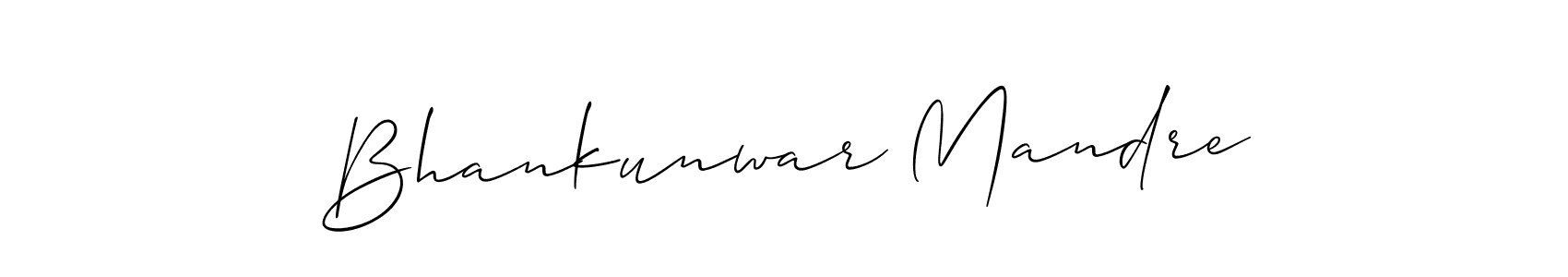 Also we have Bhankunwar Mandre name is the best signature style. Create professional handwritten signature collection using Allison_Script autograph style. Bhankunwar Mandre signature style 2 images and pictures png