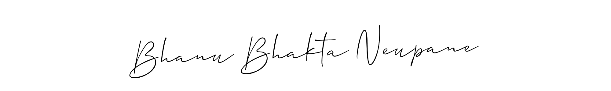 How to make Bhanu Bhakta Neupane name signature. Use Allison_Script style for creating short signs online. This is the latest handwritten sign. Bhanu Bhakta Neupane signature style 2 images and pictures png