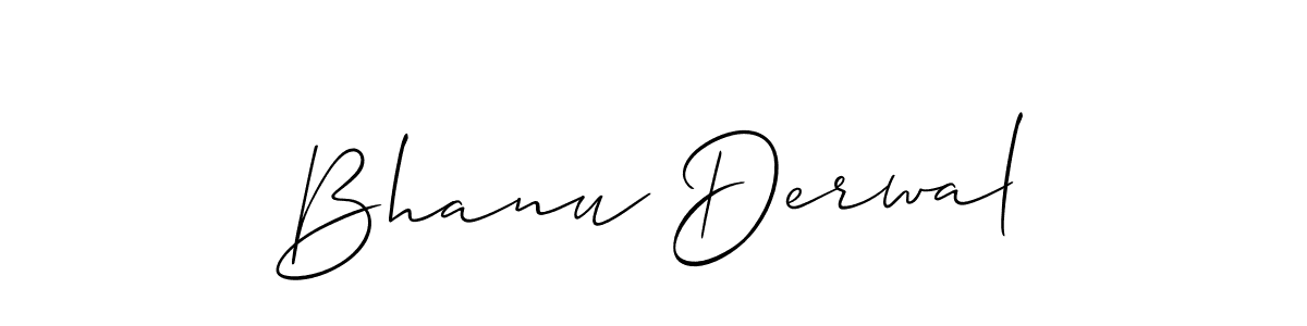 Also we have Bhanu Derwal name is the best signature style. Create professional handwritten signature collection using Allison_Script autograph style. Bhanu Derwal signature style 2 images and pictures png