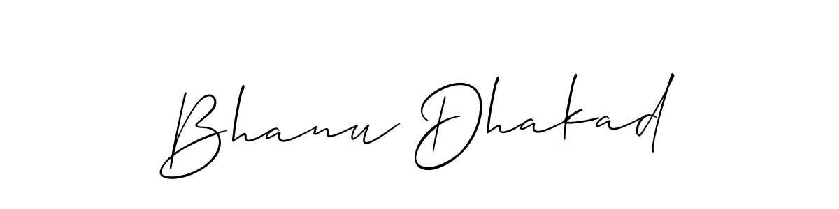 It looks lik you need a new signature style for name Bhanu Dhakad. Design unique handwritten (Allison_Script) signature with our free signature maker in just a few clicks. Bhanu Dhakad signature style 2 images and pictures png