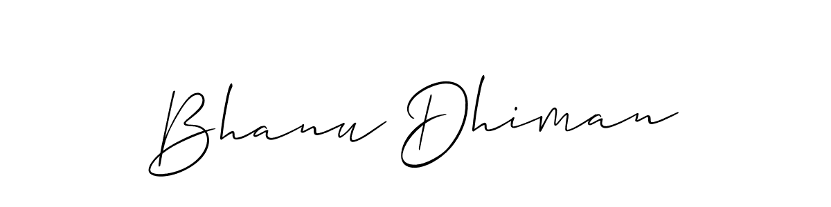 Also You can easily find your signature by using the search form. We will create Bhanu Dhiman name handwritten signature images for you free of cost using Allison_Script sign style. Bhanu Dhiman signature style 2 images and pictures png