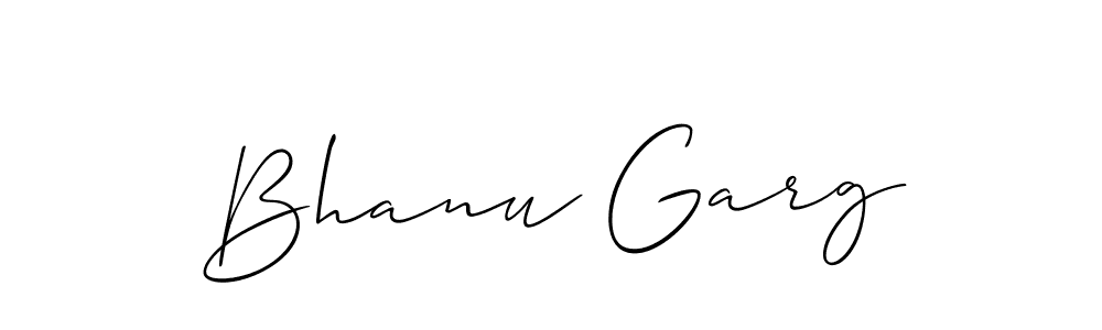 Also we have Bhanu Garg name is the best signature style. Create professional handwritten signature collection using Allison_Script autograph style. Bhanu Garg signature style 2 images and pictures png