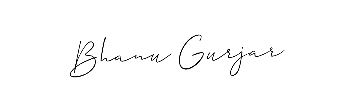 Also You can easily find your signature by using the search form. We will create Bhanu Gurjar name handwritten signature images for you free of cost using Allison_Script sign style. Bhanu Gurjar signature style 2 images and pictures png