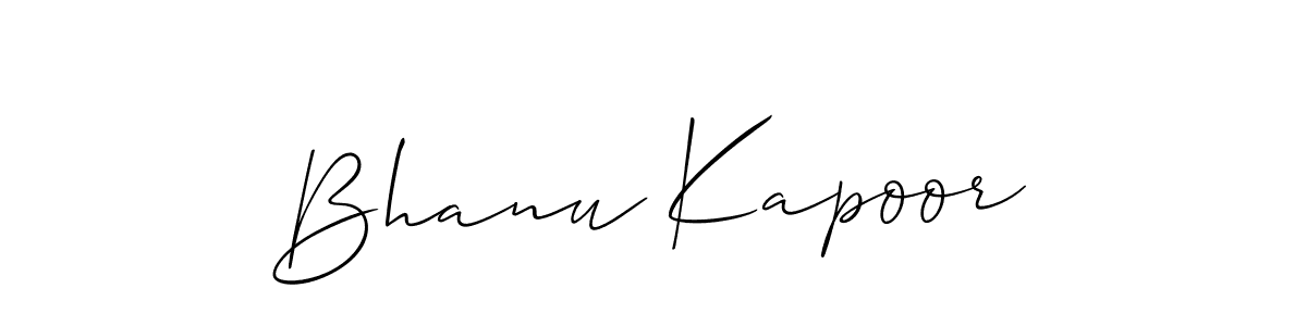 Allison_Script is a professional signature style that is perfect for those who want to add a touch of class to their signature. It is also a great choice for those who want to make their signature more unique. Get Bhanu Kapoor name to fancy signature for free. Bhanu Kapoor signature style 2 images and pictures png