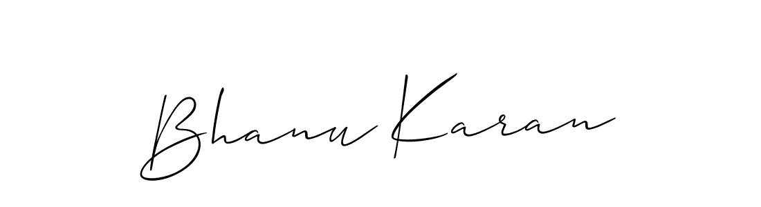 How to make Bhanu Karan name signature. Use Allison_Script style for creating short signs online. This is the latest handwritten sign. Bhanu Karan signature style 2 images and pictures png