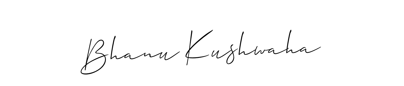 It looks lik you need a new signature style for name Bhanu Kushwaha. Design unique handwritten (Allison_Script) signature with our free signature maker in just a few clicks. Bhanu Kushwaha signature style 2 images and pictures png