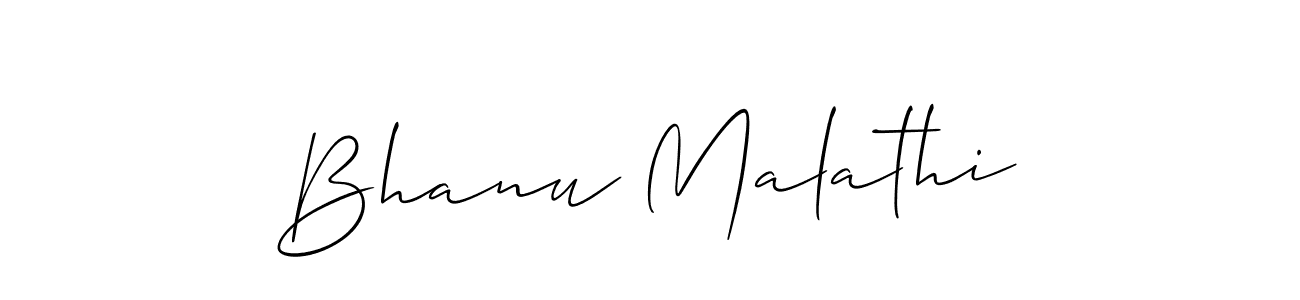 How to make Bhanu Malathi signature? Allison_Script is a professional autograph style. Create handwritten signature for Bhanu Malathi name. Bhanu Malathi signature style 2 images and pictures png