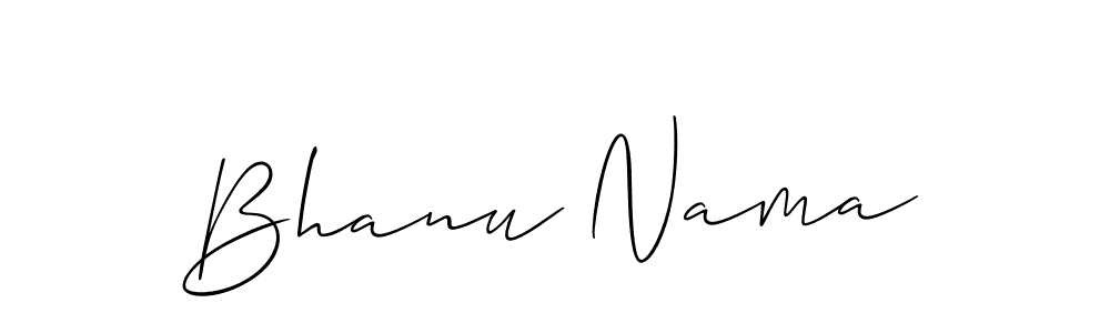 How to make Bhanu Nama signature? Allison_Script is a professional autograph style. Create handwritten signature for Bhanu Nama name. Bhanu Nama signature style 2 images and pictures png